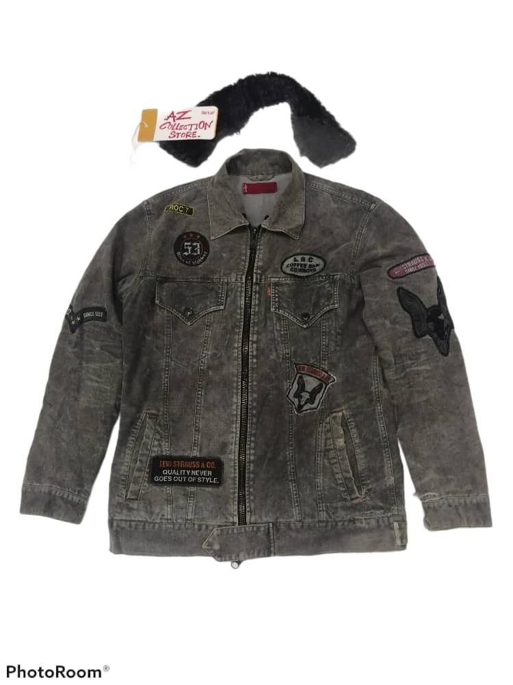 Levi's Vintage Clothing RARE🔥Vintage Levi's Jacket / Rockers / Racing / Patchwork Size US L / EU 52-54 / 3 - 2 Thumbnail