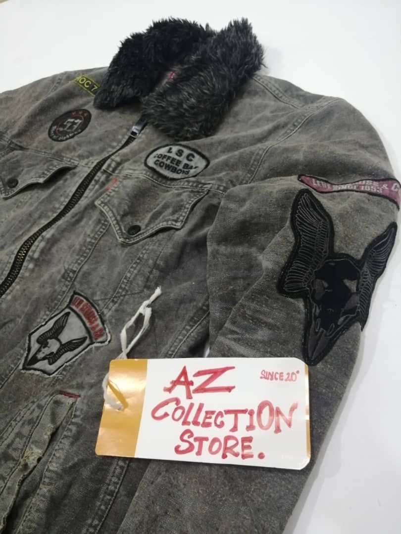 Levi's Vintage Clothing RARE🔥Vintage Levi's Jacket / Rockers / Racing / Patchwork Size US L / EU 52-54 / 3 - 9 Thumbnail