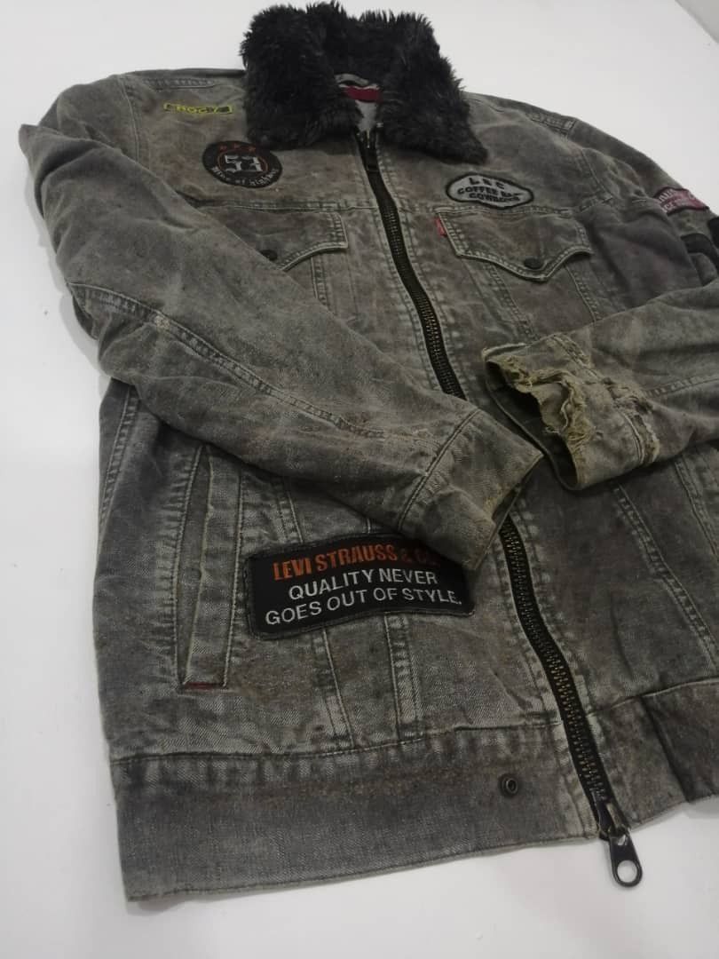 Levi's Vintage Clothing RARE🔥Vintage Levi's Jacket / Rockers / Racing / Patchwork Size US L / EU 52-54 / 3 - 17 Thumbnail