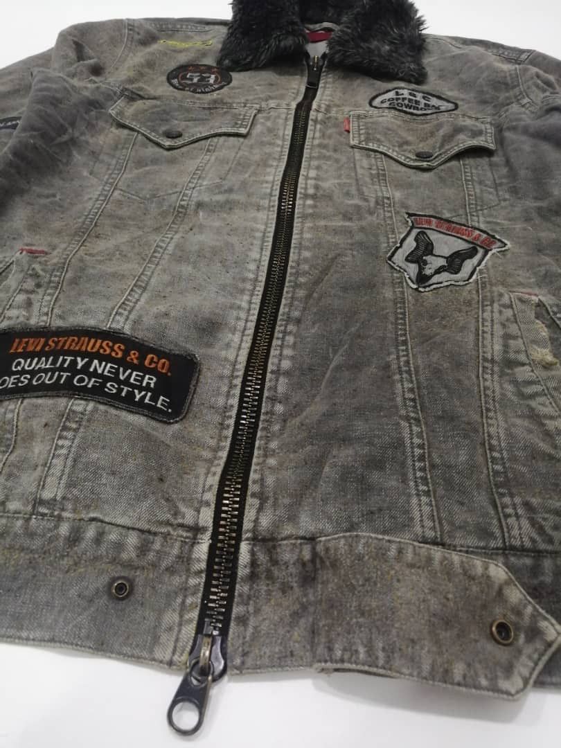 Levi's Vintage Clothing RARE🔥Vintage Levi's Jacket / Rockers / Racing / Patchwork Size US L / EU 52-54 / 3 - 20 Thumbnail