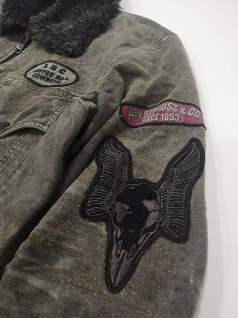 Levi's Vintage Clothing RARE🔥Vintage Levi's Jacket / Rockers / Racing / Patchwork Size US L / EU 52-54 / 3 - 10 Thumbnail