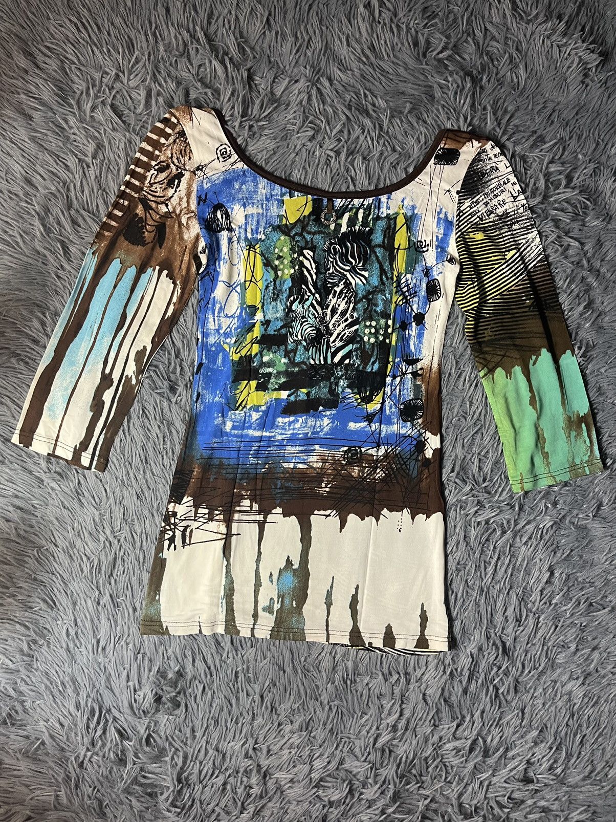 Vintage Save the Queen Y2K vintage mesh JPG style longsleeve Size S / US 4 / IT 40 - 7 Thumbnail
