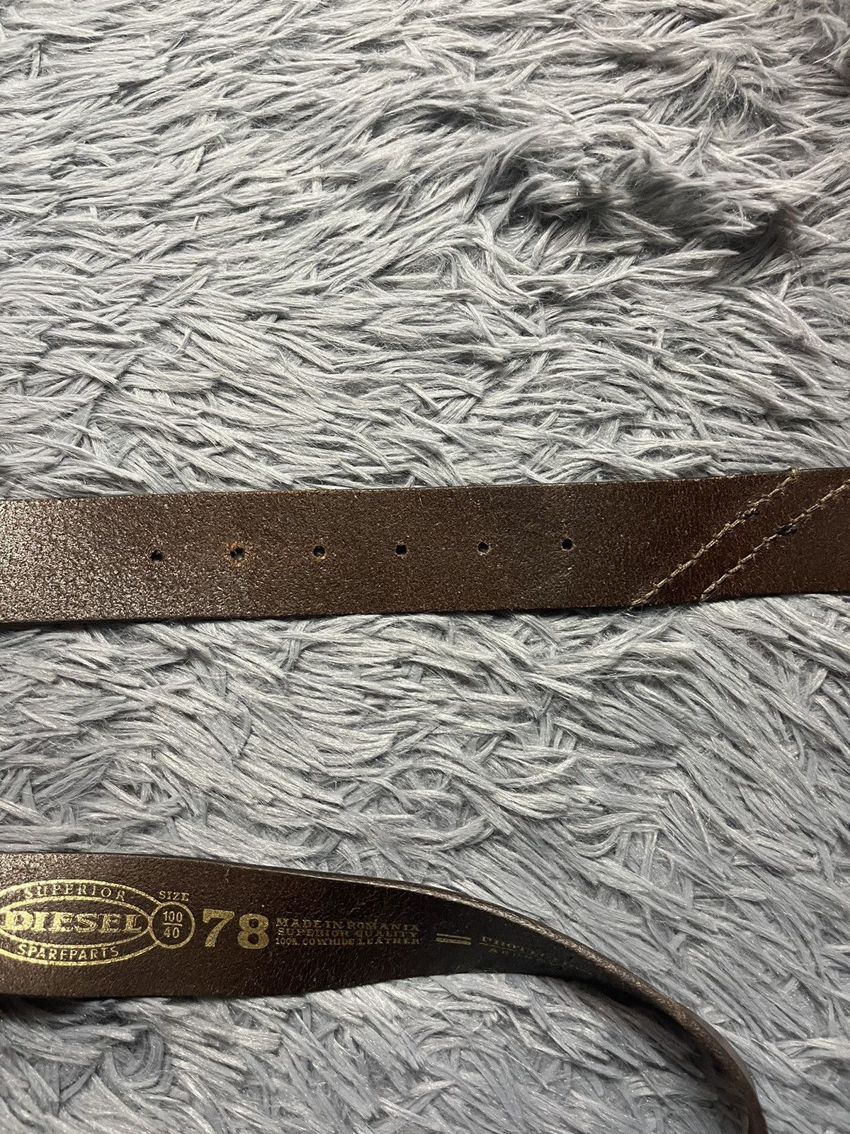 Cowboy Equipment × Diesel × Vintage Diesel 00s vintage western real leather belt 117cm Size 36 - 6 Thumbnail