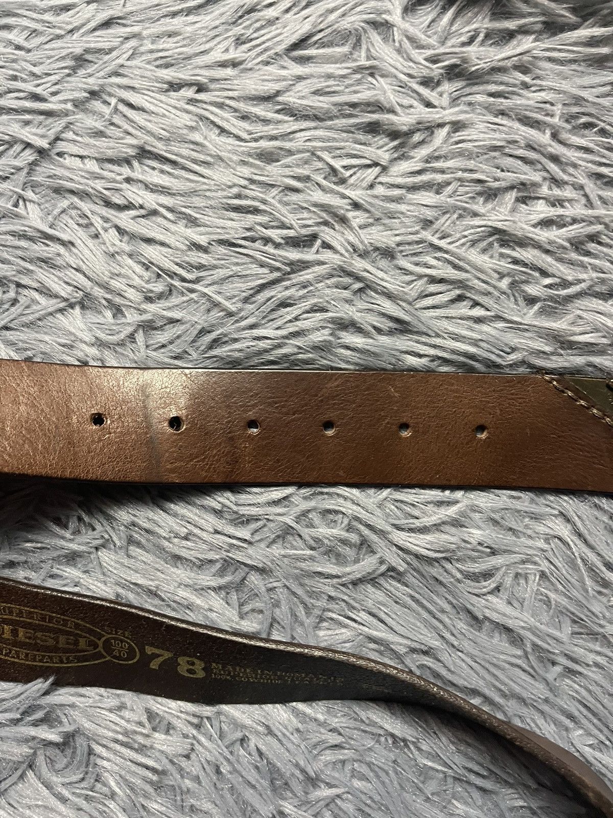 Cowboy Equipment × Diesel × Vintage Diesel 00s vintage western real leather belt 117cm Size 36 - 5 Thumbnail