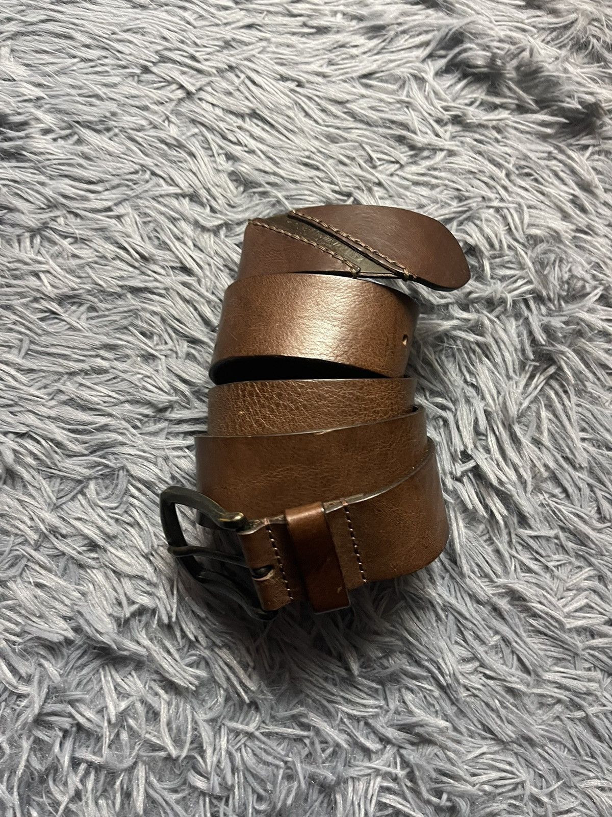 Cowboy Equipment × Diesel × Vintage Diesel 00s vintage western real leather belt 117cm Size 36 - 8 Thumbnail