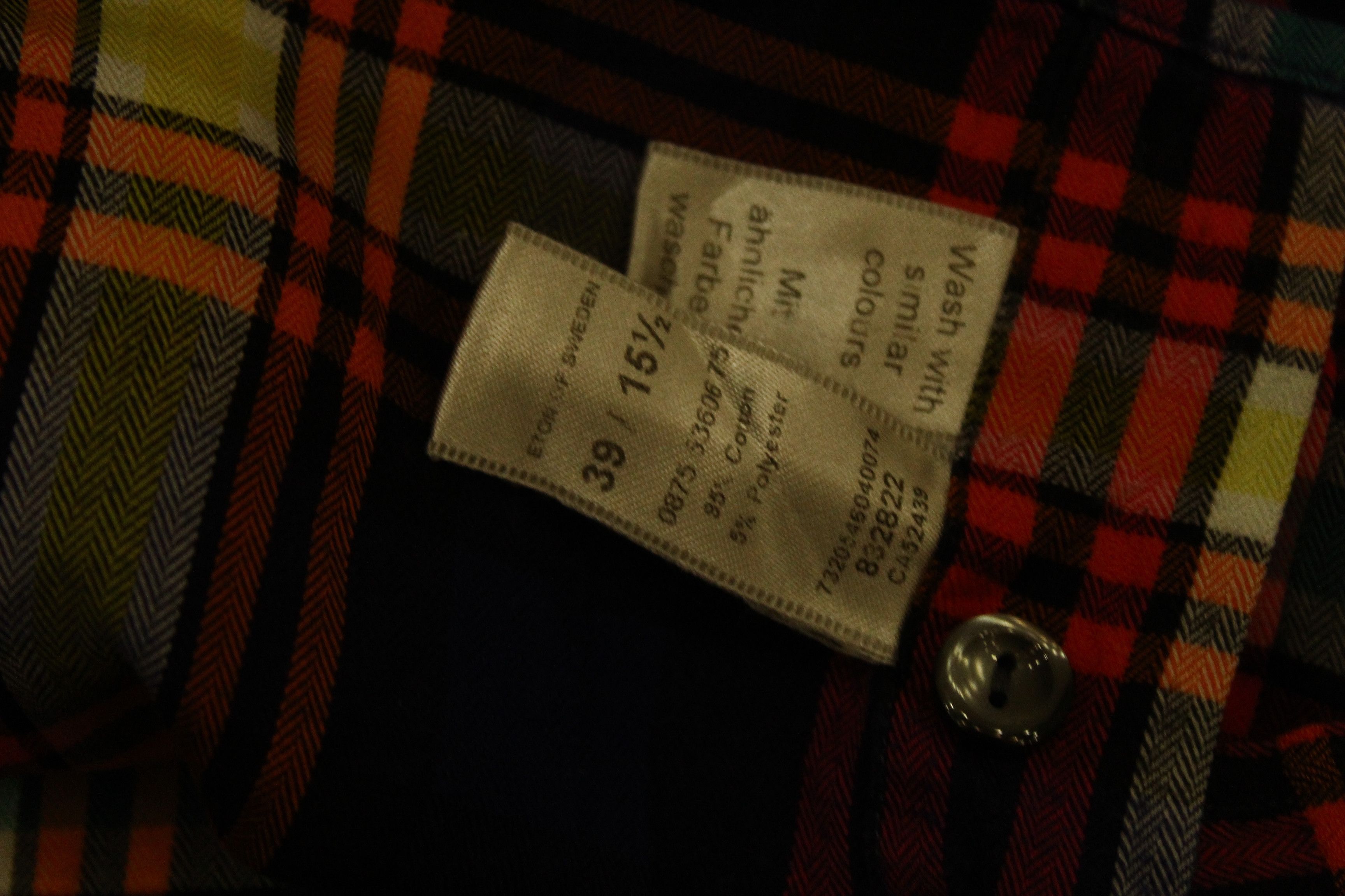 Eton Eton of Sweden Casual Plaid Flannel Slim Fit Shirt Size US M / EU 48-50 / 2 - 6 Thumbnail