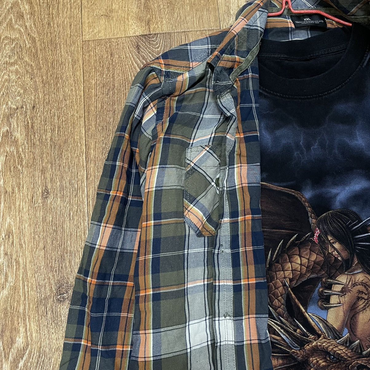 Vintage Vintage 90s Oversized Plaid Shirt Grunge Workwear Faded XXL Size US XXL / EU 58 / 5 - 4 Thumbnail