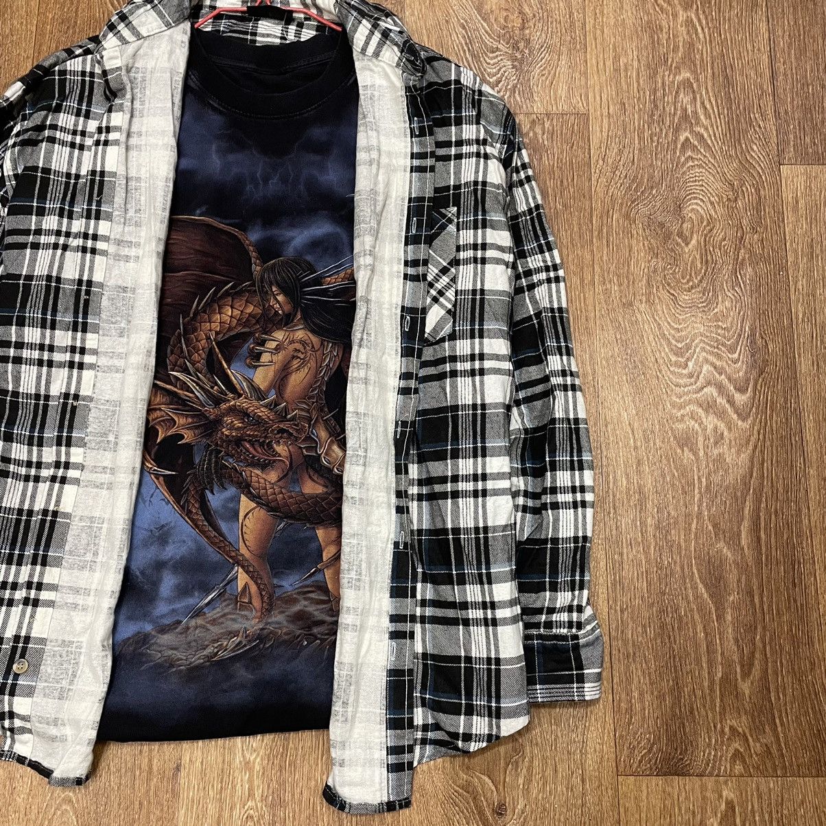 Flannel Vintage Flannel Checkered Shirt Travis Style Size US XL / EU 56 / 4 - 2 Thumbnail