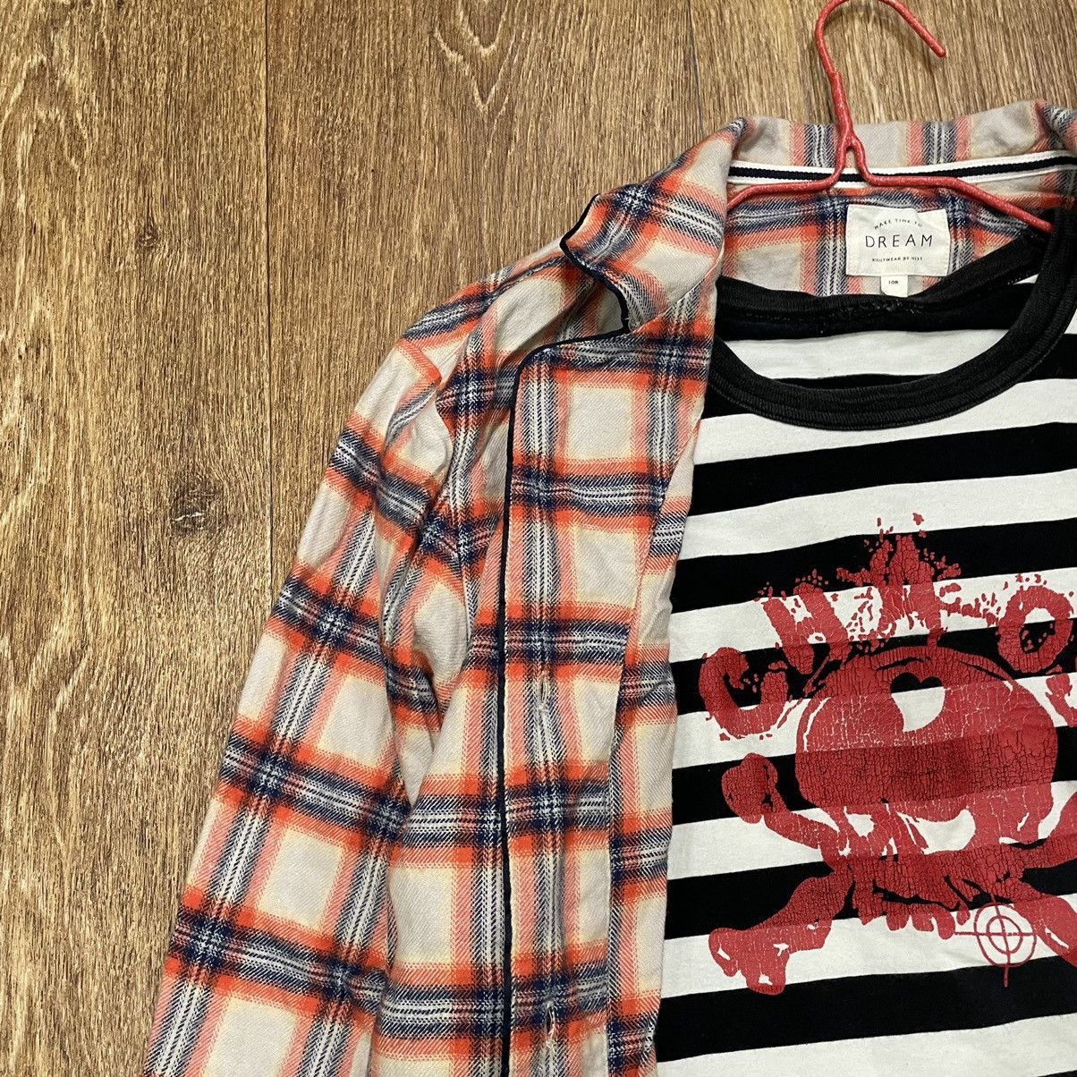 Vintage Vintage Y2K Checkered Shirt Striped Graphic Tee Layering S Size US S / EU 44-46 / 1 - 4 Thumbnail