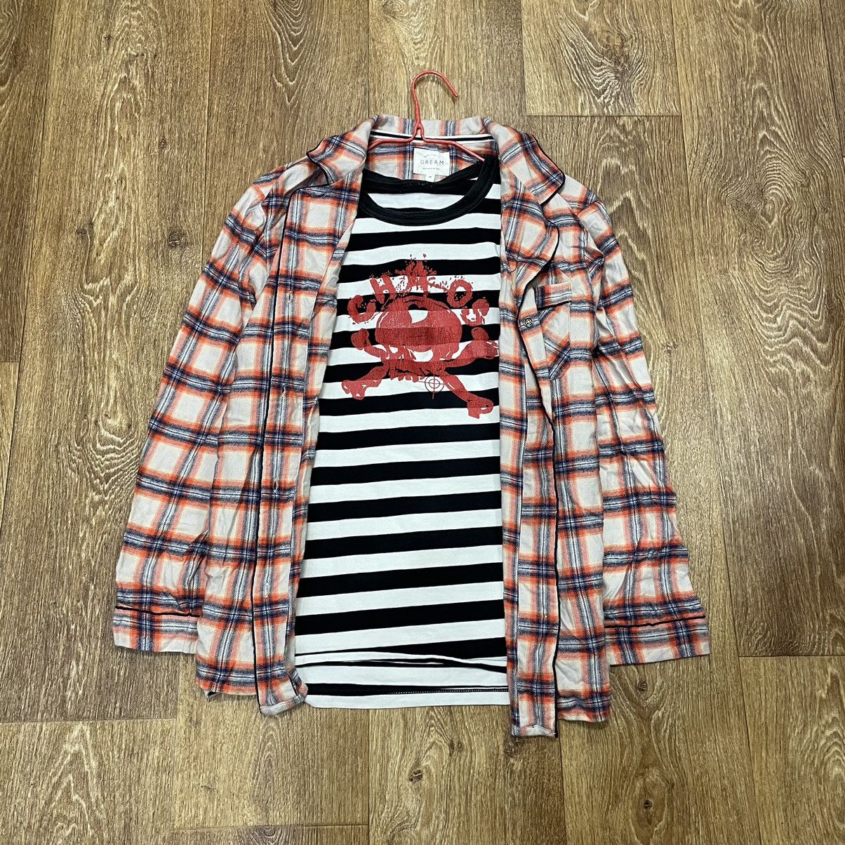 Vintage Vintage Y2K Checkered Shirt Striped Graphic Tee Layering S Size US S / EU 44-46 / 1 - 1 Thumbnail