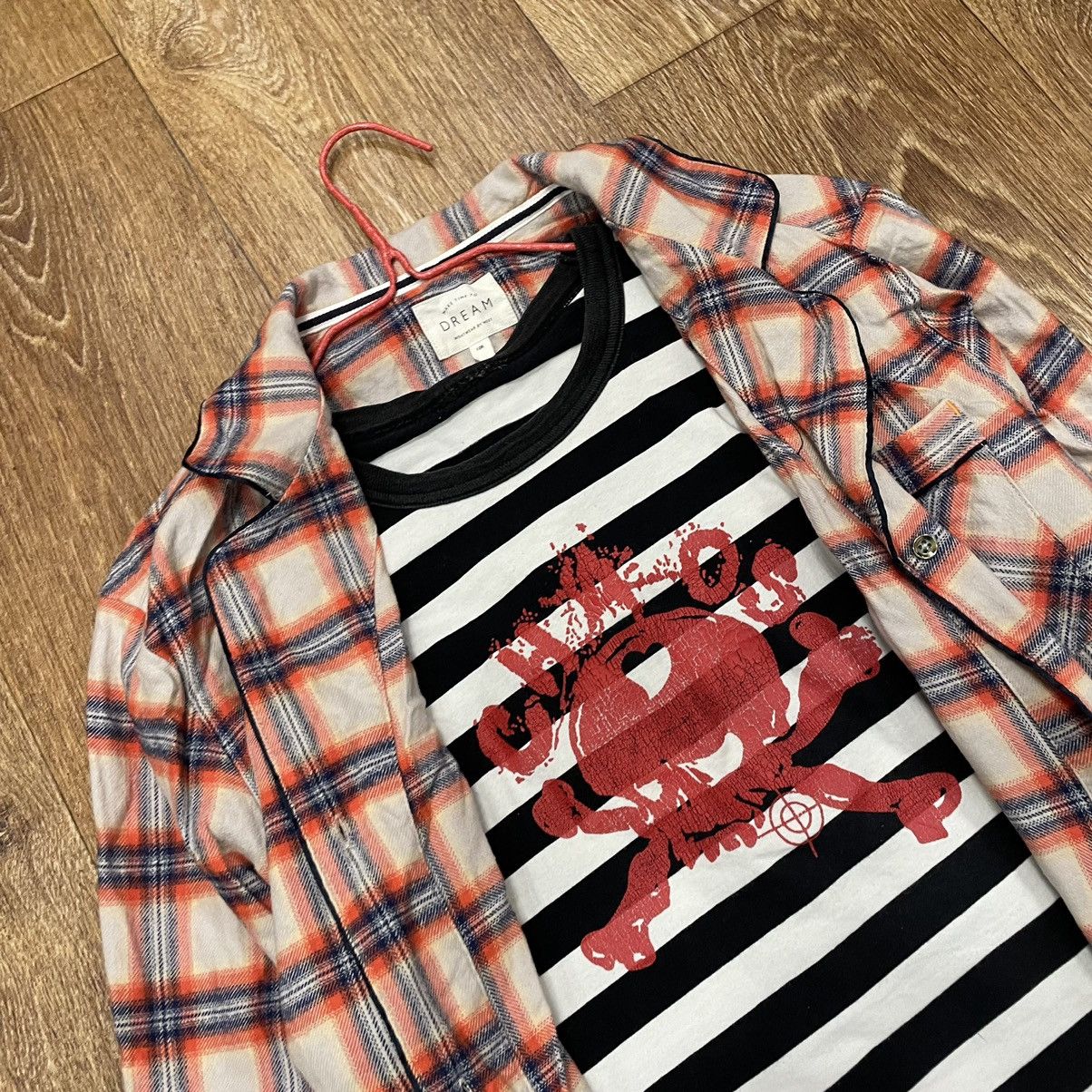 Vintage Vintage Y2K Checkered Shirt Striped Graphic Tee Layering S Size US S / EU 44-46 / 1 - 5 Thumbnail