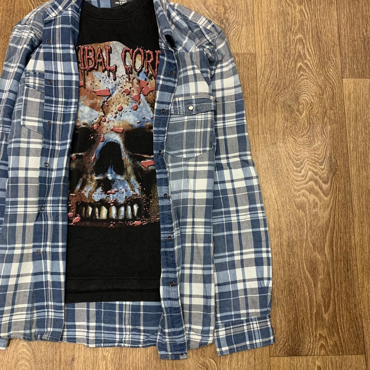 Vintage Vintage 90s Plaid Shirt Grunge Skate Layering Piece Logo L Size US L / EU 52-54 / 3 - 2 Thumbnail
