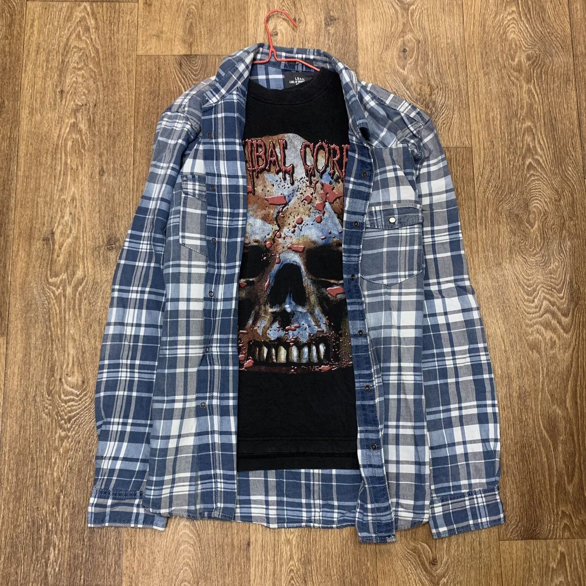 Vintage Vintage 90s Plaid Shirt Grunge Skate Layering Piece Logo L Size US L / EU 52-54 / 3 - 1 Thumbnail