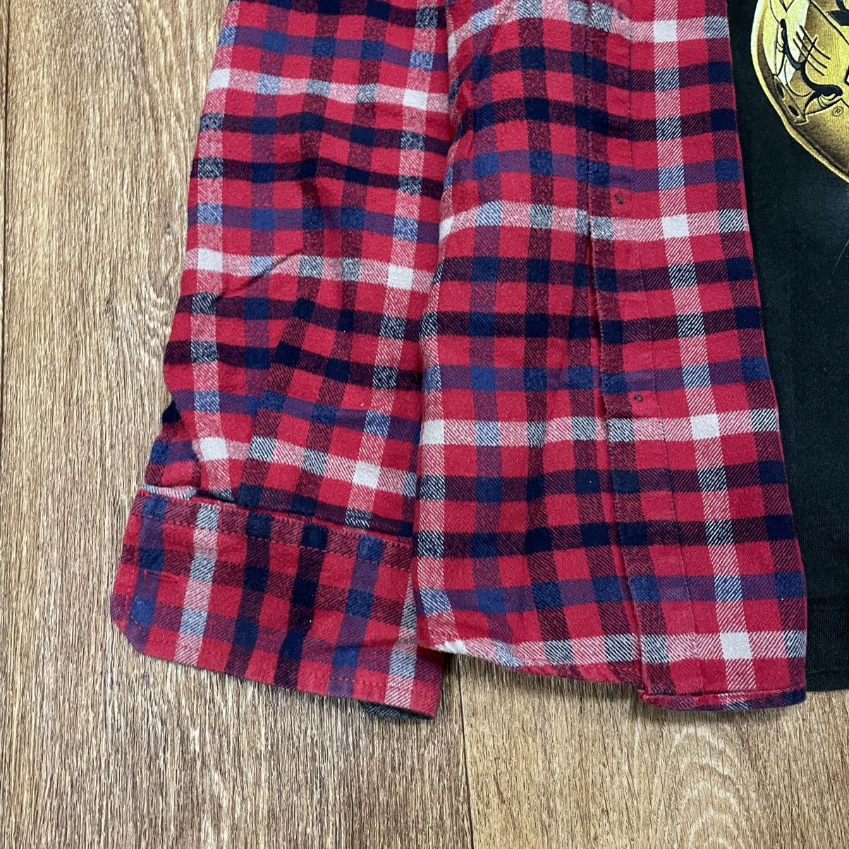 Flannel Vintage 90s Plaid Flannel Shirt Y2K Streetwear Checkered Size US XL / EU 56 / 4 - 3 Thumbnail