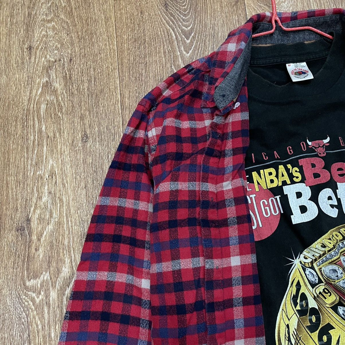 Flannel Vintage 90s Plaid Flannel Shirt Y2K Streetwear Checkered Size US XL / EU 56 / 4 - 4 Thumbnail