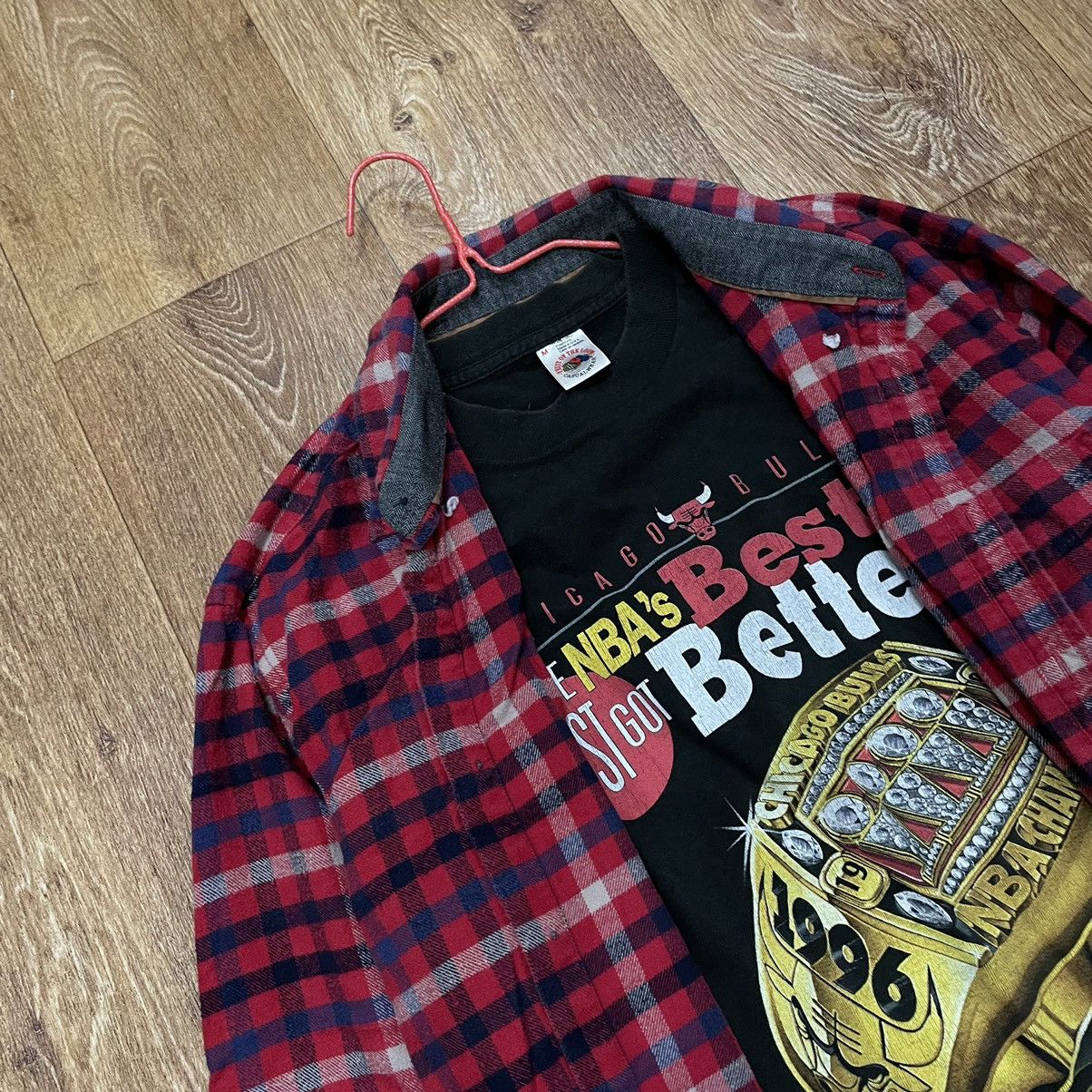 Flannel Vintage 90s Plaid Flannel Shirt Y2K Streetwear Checkered Size US XL / EU 56 / 4 - 5 Thumbnail