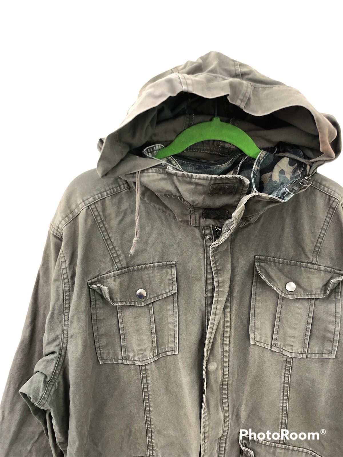 Japanese Brand Bayleaf PARKA 4 pocket material like denim OVERSIZED Size US XXL / EU 58 / 5 - 2 Thumbnail