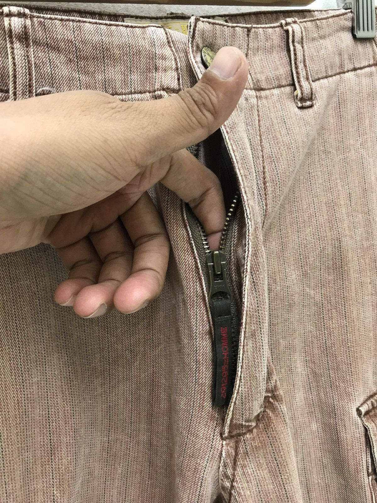 Japanese Brand 291295 Homme Cargo Pant Pin Striped Bondage Zipper Regular Size US 30 / EU 46 - 7 Thumbnail