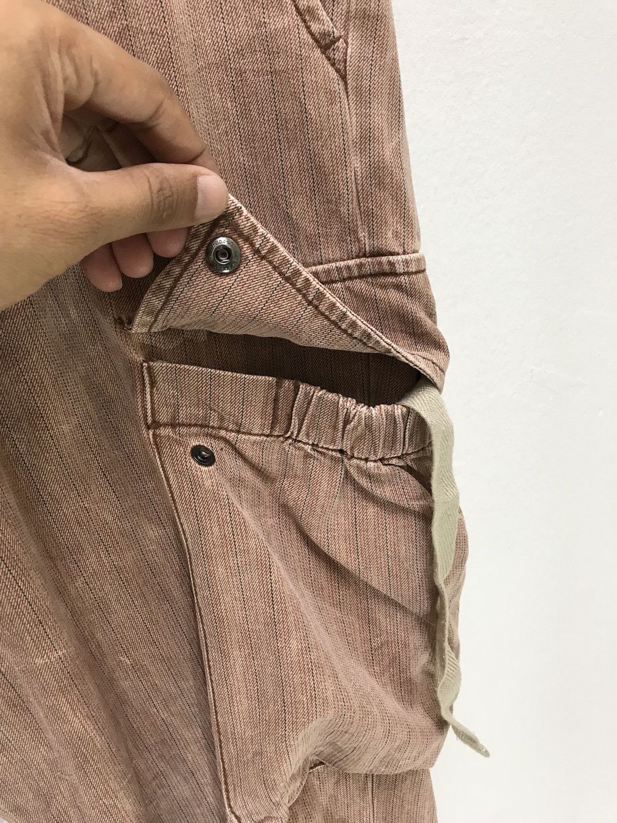 Japanese Brand 291295 Homme Cargo Pant Pin Striped Bondage Zipper Regular Size US 30 / EU 46 - 6 Thumbnail