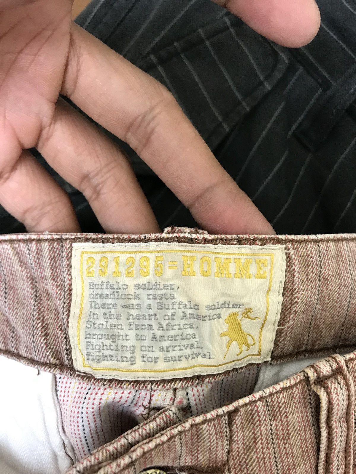 Japanese Brand 291295 Homme Cargo Pant Pin Striped Bondage Zipper Regular Size US 30 / EU 46 - 9 Thumbnail