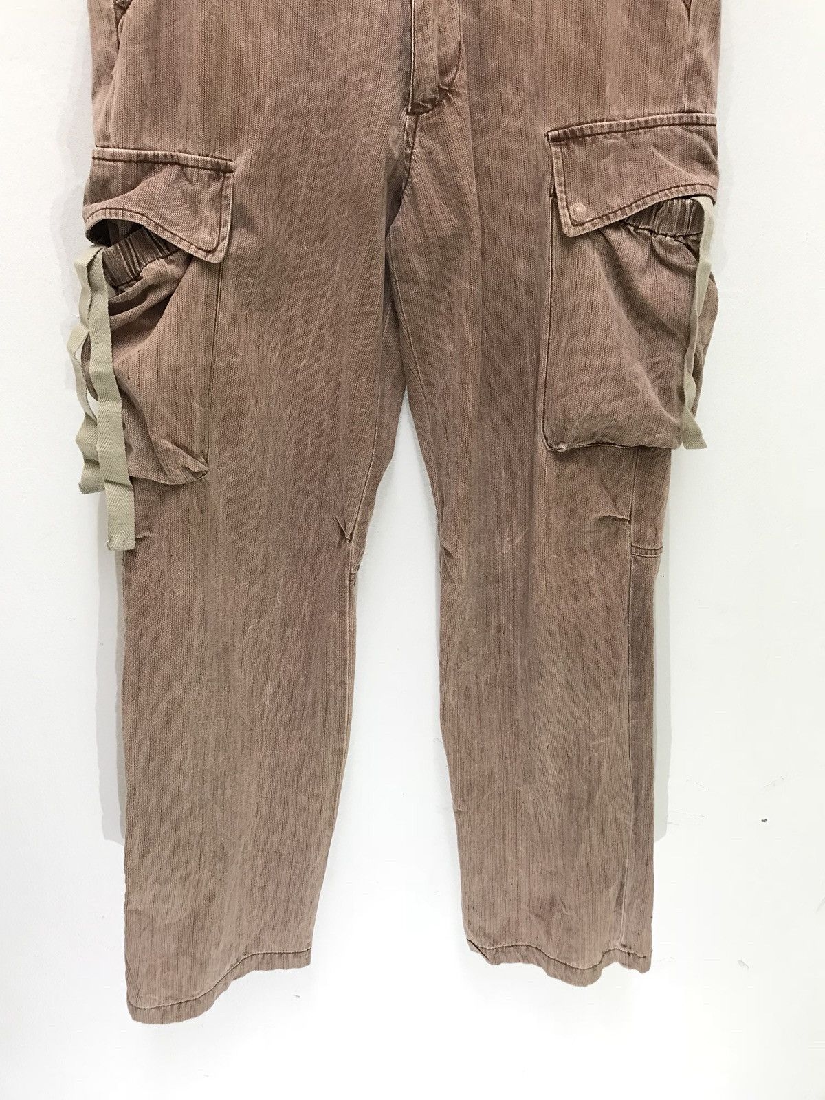 Japanese Brand 291295 Homme Cargo Pant Pin Striped Bondage Zipper Regular Size US 30 / EU 46 - 4 Thumbnail