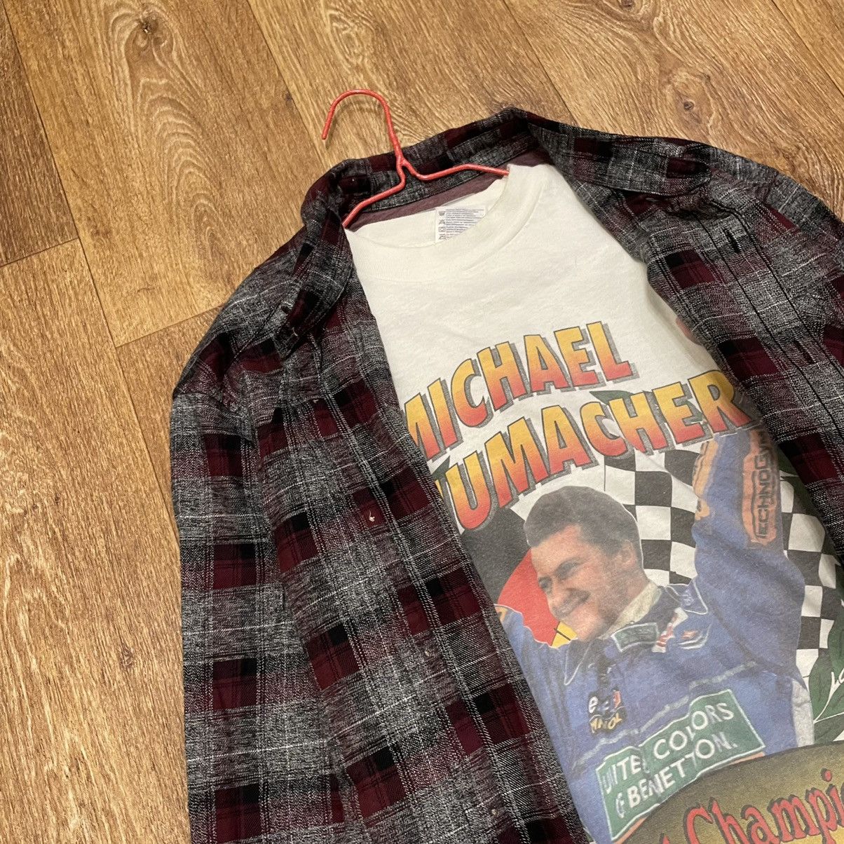 Vintage Vintage 90s Checkered Shirt Grunge Streetwear Thrashed XL Size US XL / EU 56 / 4 - 6 Thumbnail