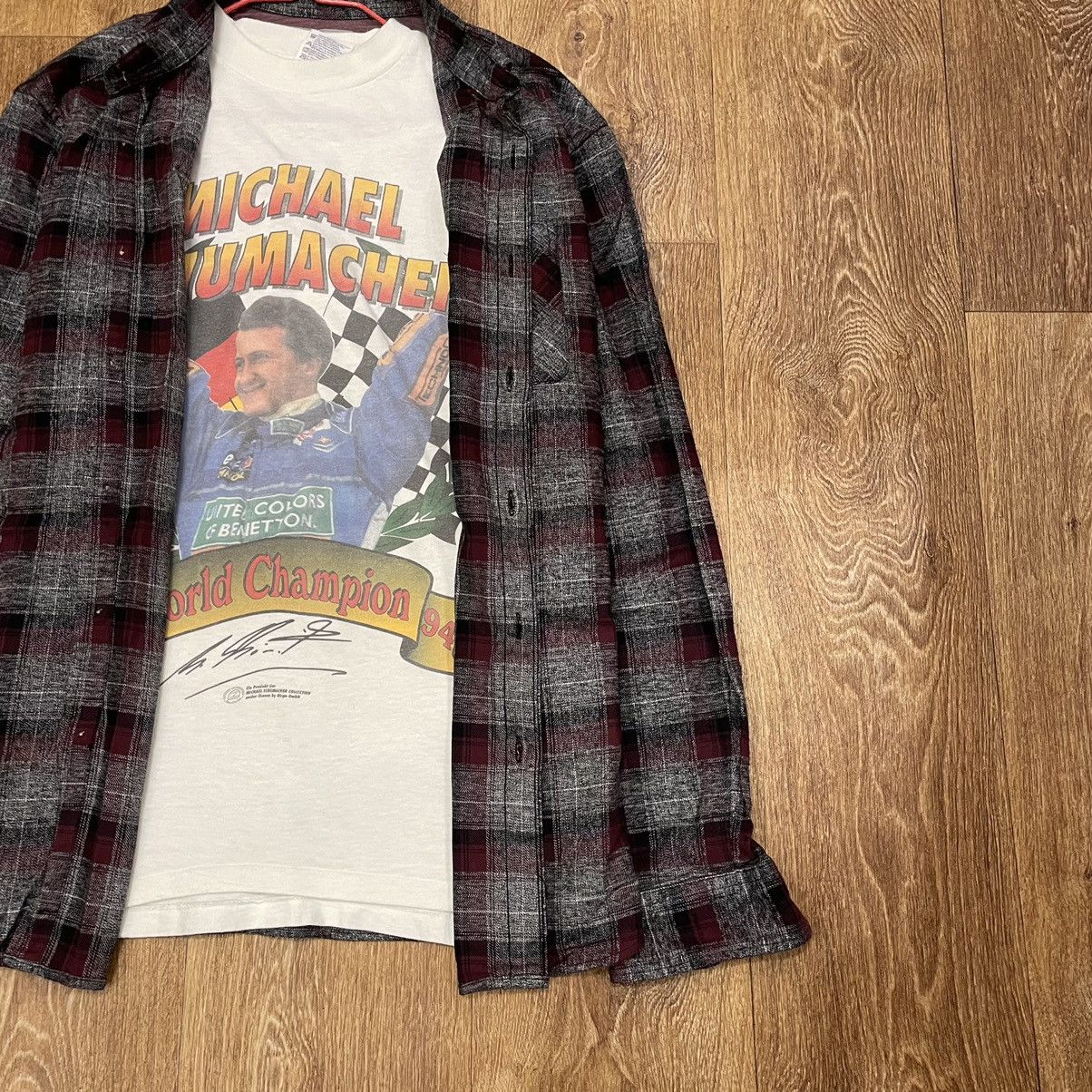Vintage Vintage 90s Checkered Shirt Grunge Streetwear Thrashed XL Size US XL / EU 56 / 4 - 3 Thumbnail