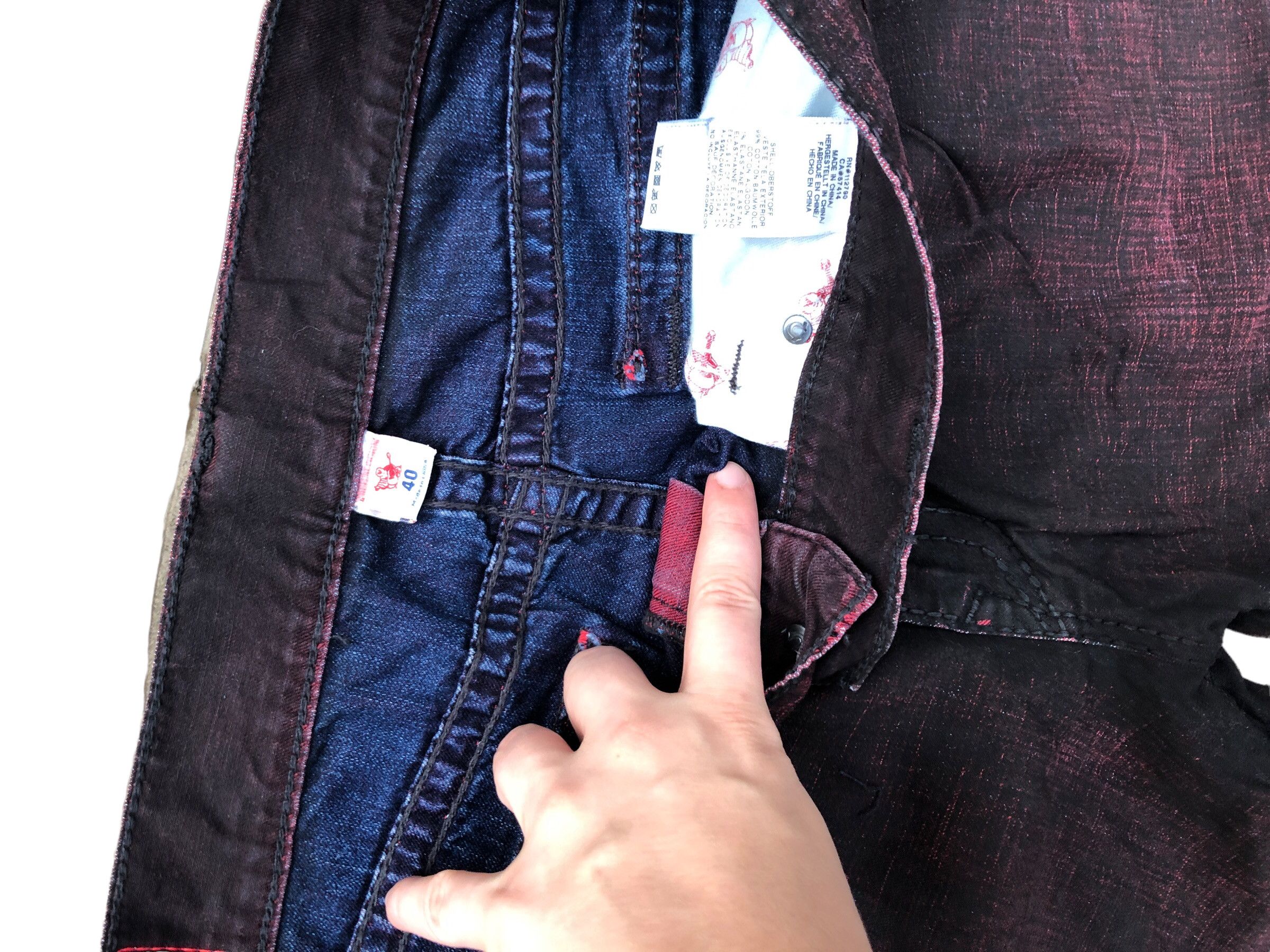 True Religion × Vintage Vintage True Religion Jeans Size 40 STRAIGHT Red Size US 40 / EU 56 - 9 Thumbnail