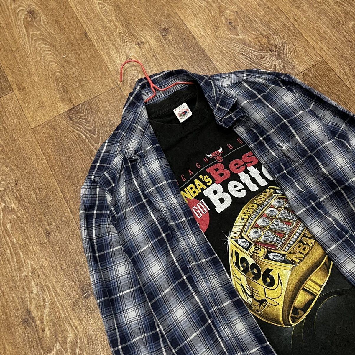 Vintage Vintage 90s Plaid Shirt Oversized Grunge Skate Style Logo XL Size US XL / EU 56 / 4 - 5 Thumbnail