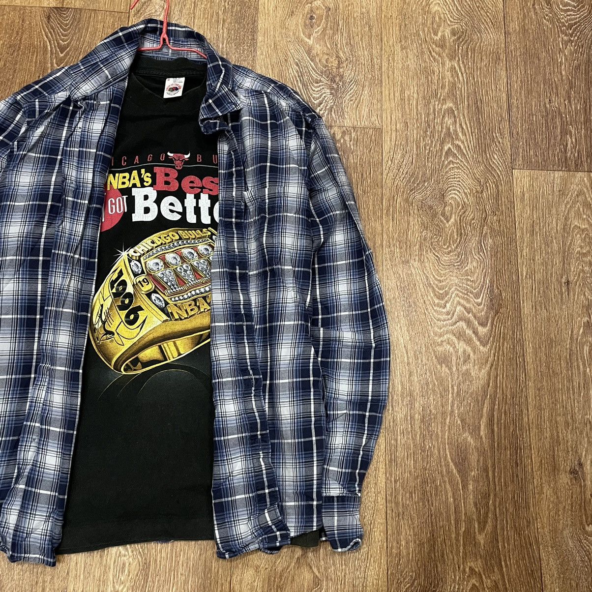 Vintage Vintage 90s Plaid Shirt Oversized Grunge Skate Style Logo XL Size US XL / EU 56 / 4 - 2 Thumbnail