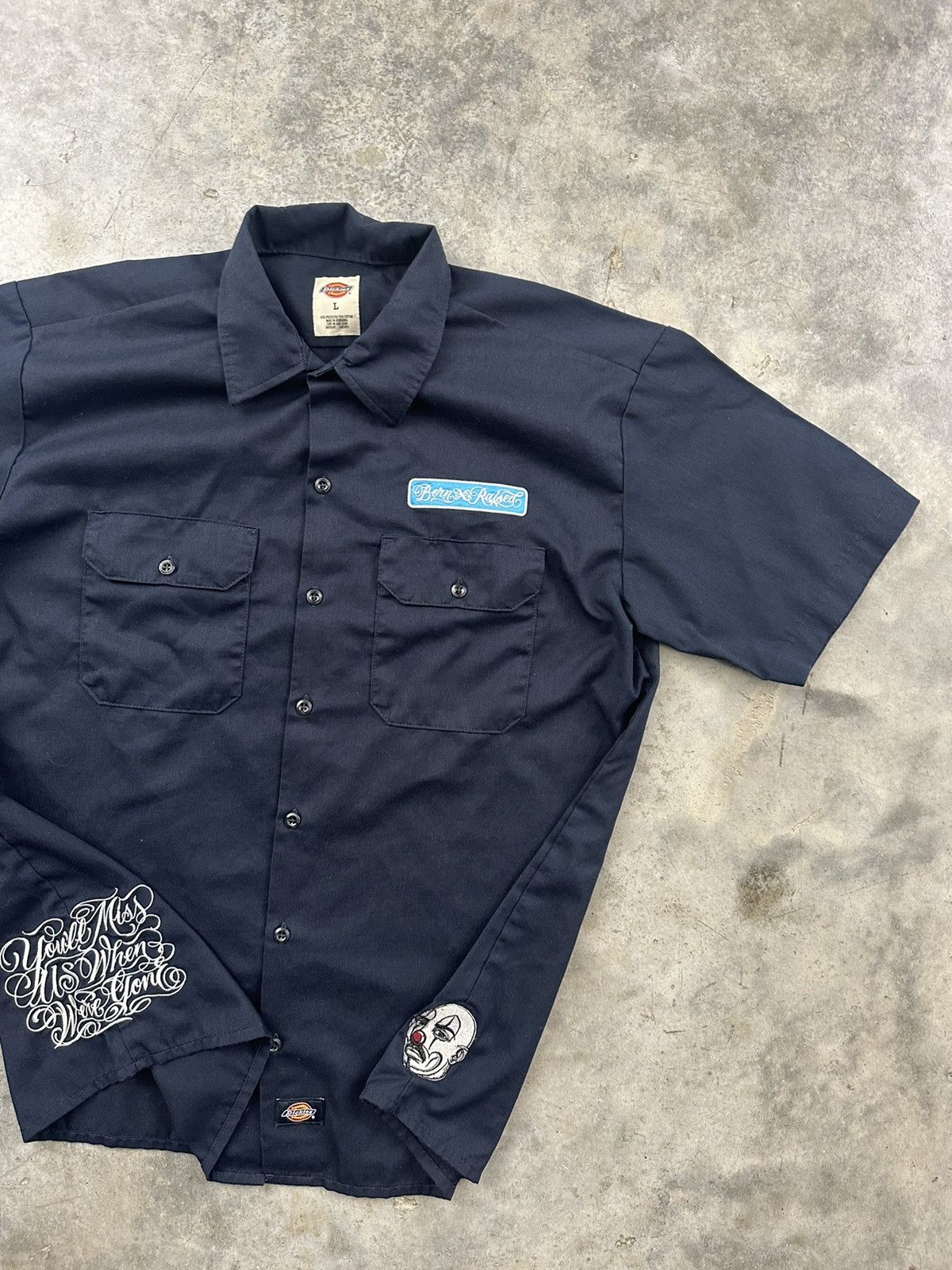 Born X Raised × Dickies RARE Born X Raised X Mister Cartoon x Dickies Work  Shirt | Grailed