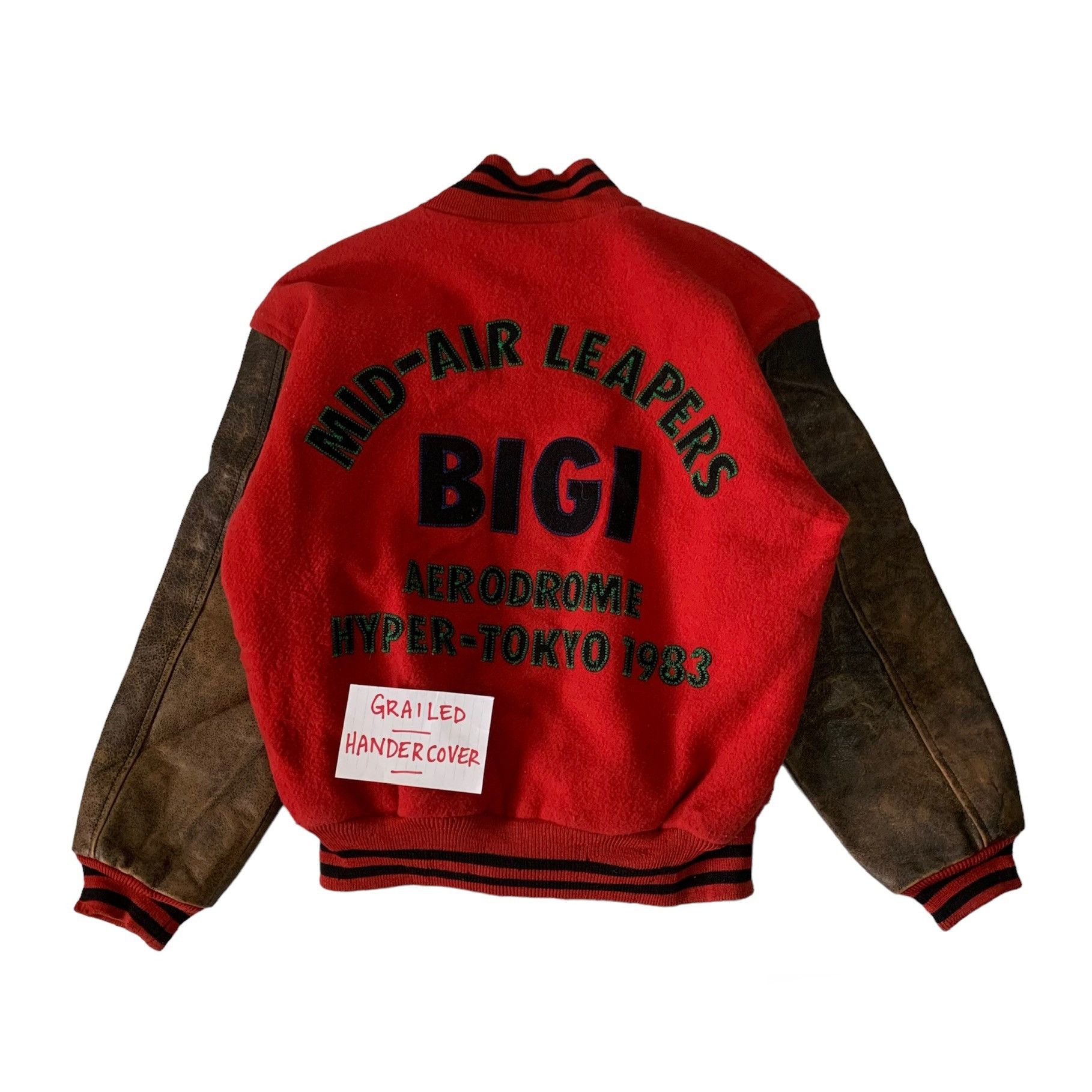 BIGI Vtg Bigi Varsity Jacket Leather Sleeve Aerodrome Size US M / EU 48-50 / 2 - 2 Thumbnail
