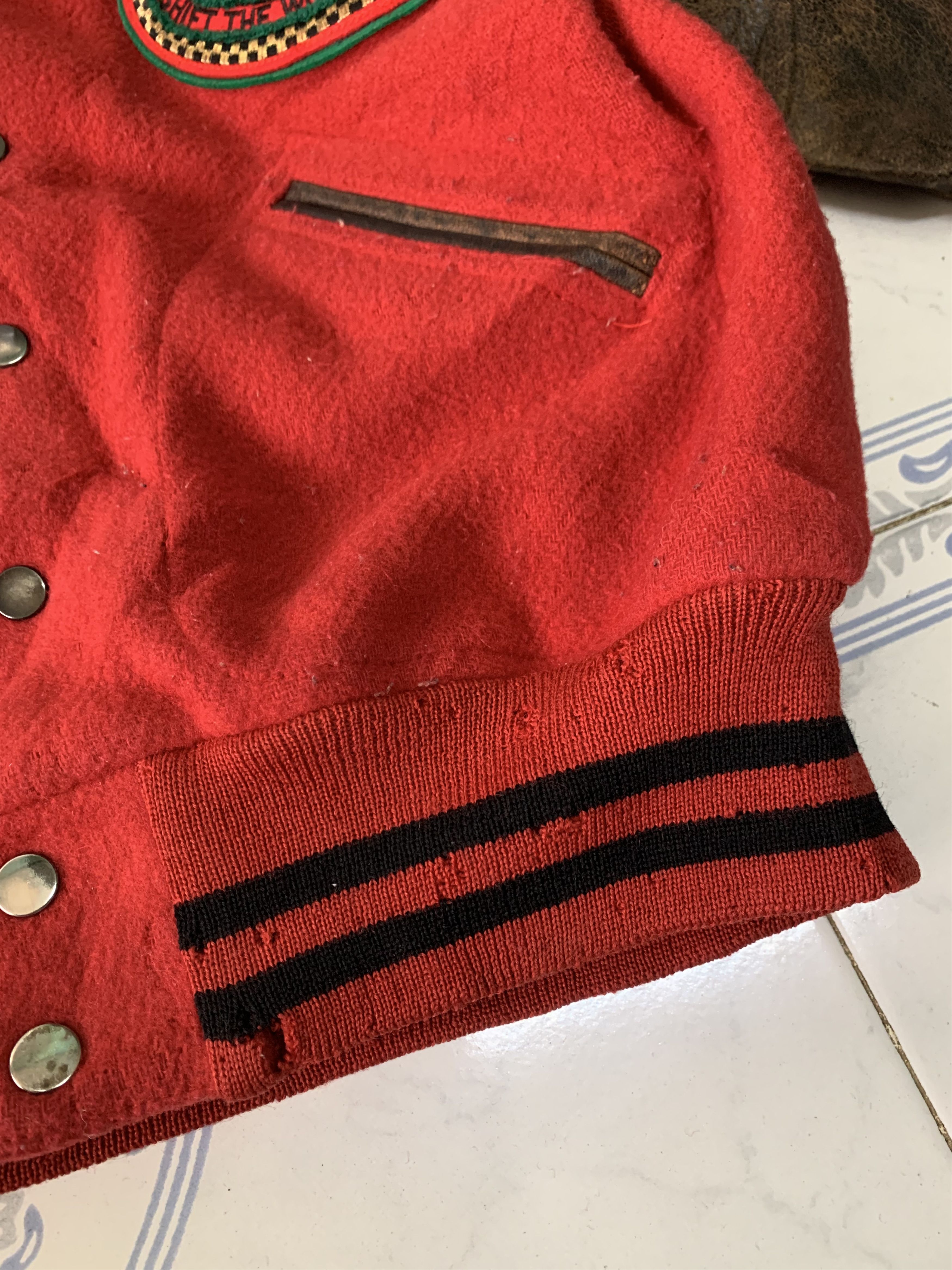 BIGI Vtg Bigi Varsity Jacket Leather Sleeve Aerodrome Size US M / EU 48-50 / 2 - 12 Thumbnail