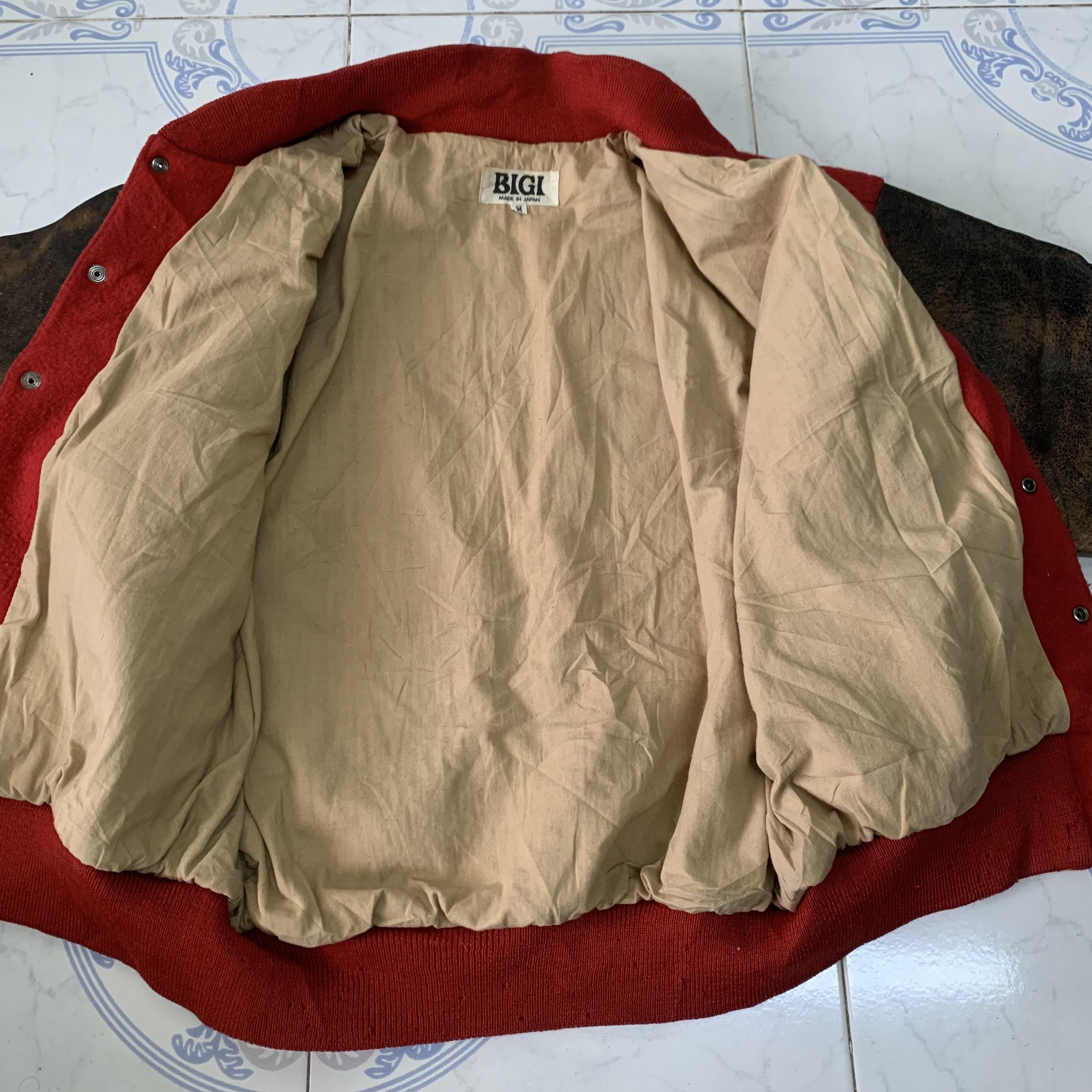 BIGI Vtg Bigi Varsity Jacket Leather Sleeve Aerodrome Size US M / EU 48-50 / 2 - 17 Thumbnail