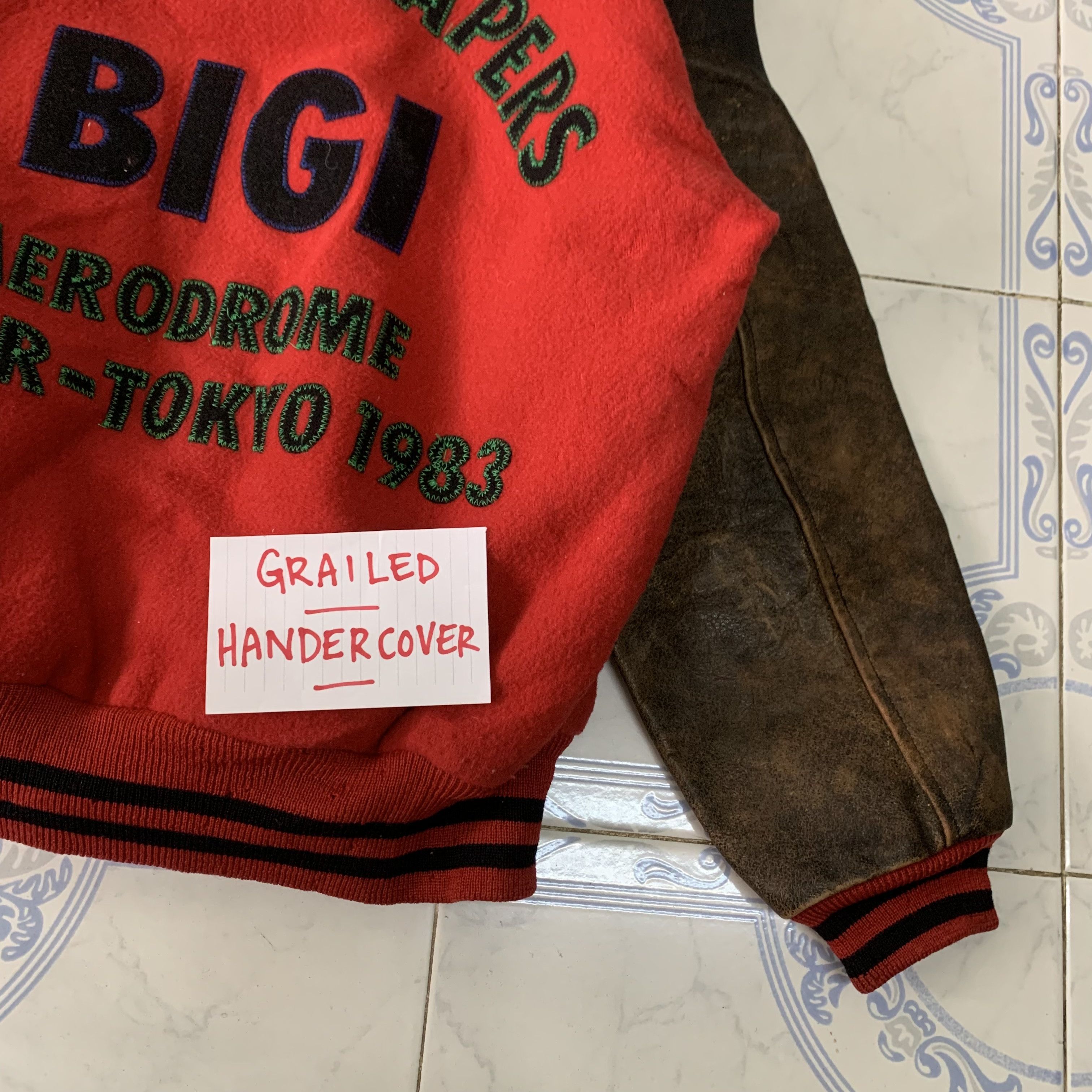 BIGI Vtg Bigi Varsity Jacket Leather Sleeve Aerodrome Size US M / EU 48-50 / 2 - 8 Thumbnail