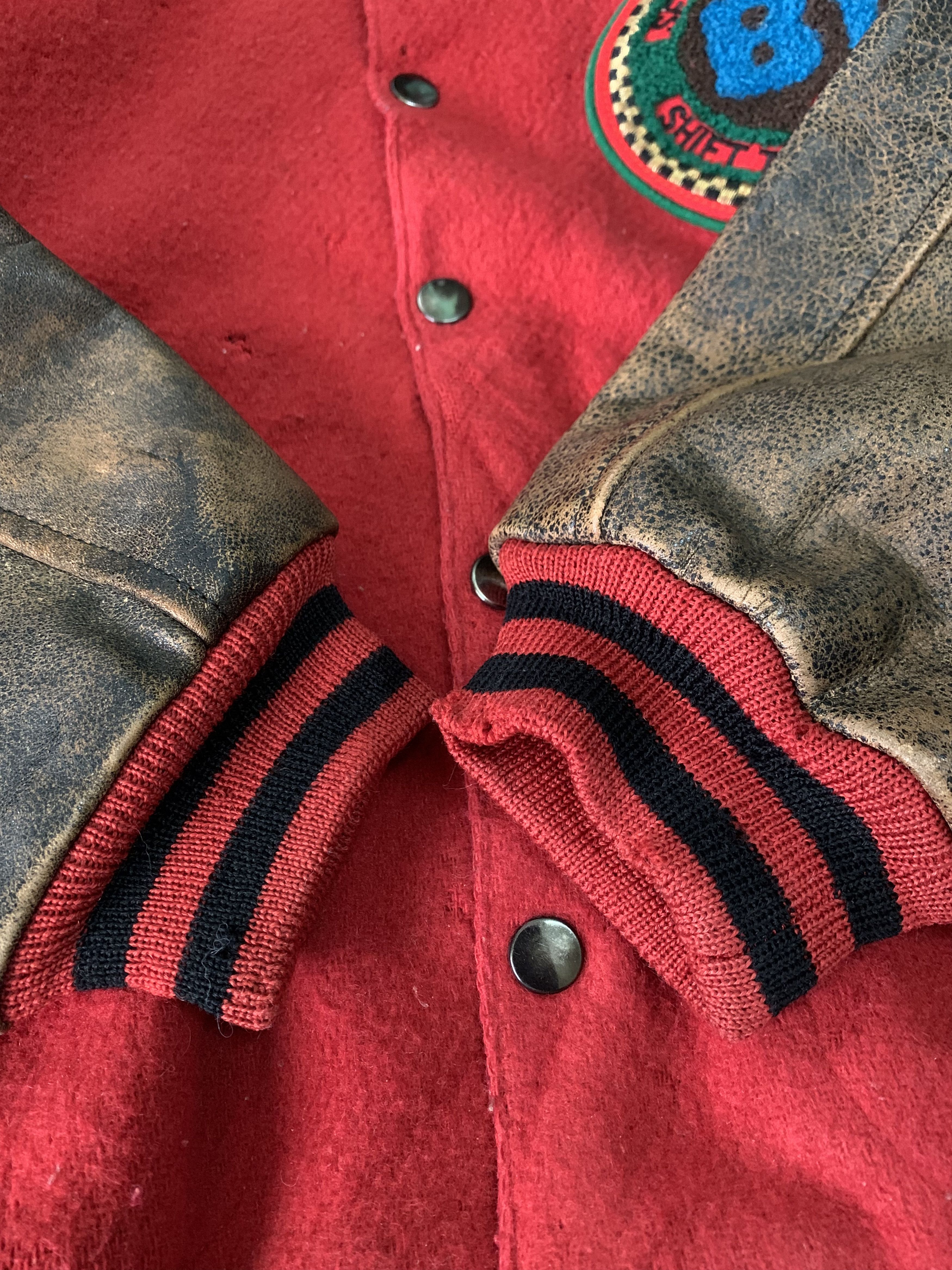 BIGI Vtg Bigi Varsity Jacket Leather Sleeve Aerodrome Size US M / EU 48-50 / 2 - 14 Thumbnail