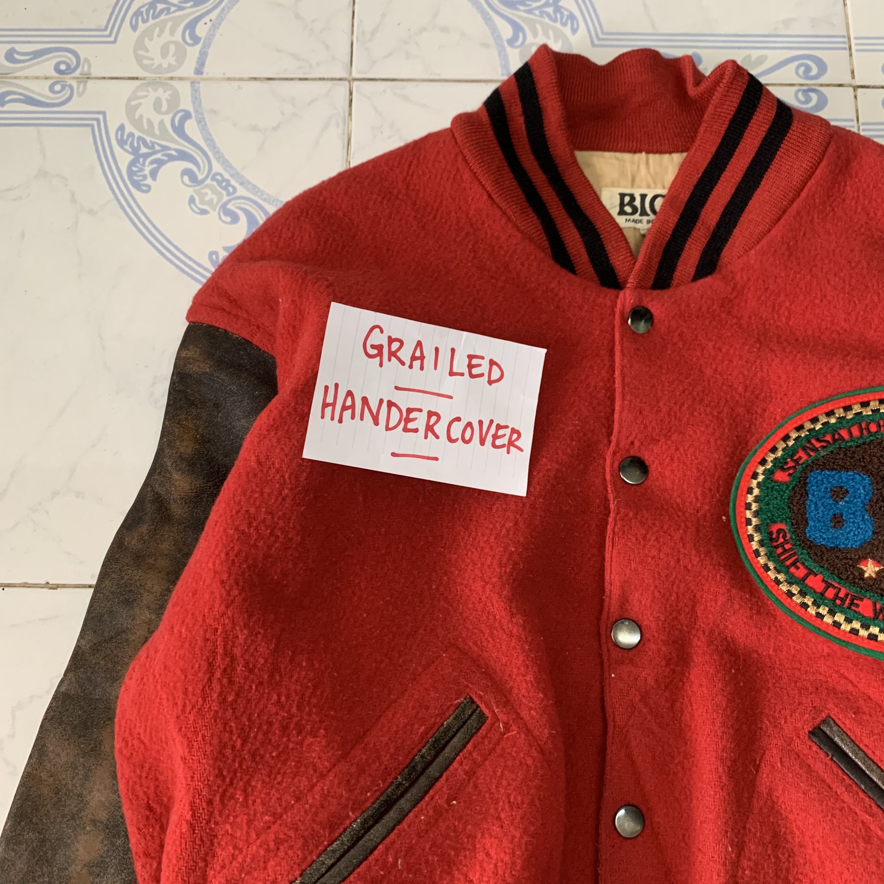 BIGI Vtg Bigi Varsity Jacket Leather Sleeve Aerodrome Size US M / EU 48-50 / 2 - 6 Thumbnail