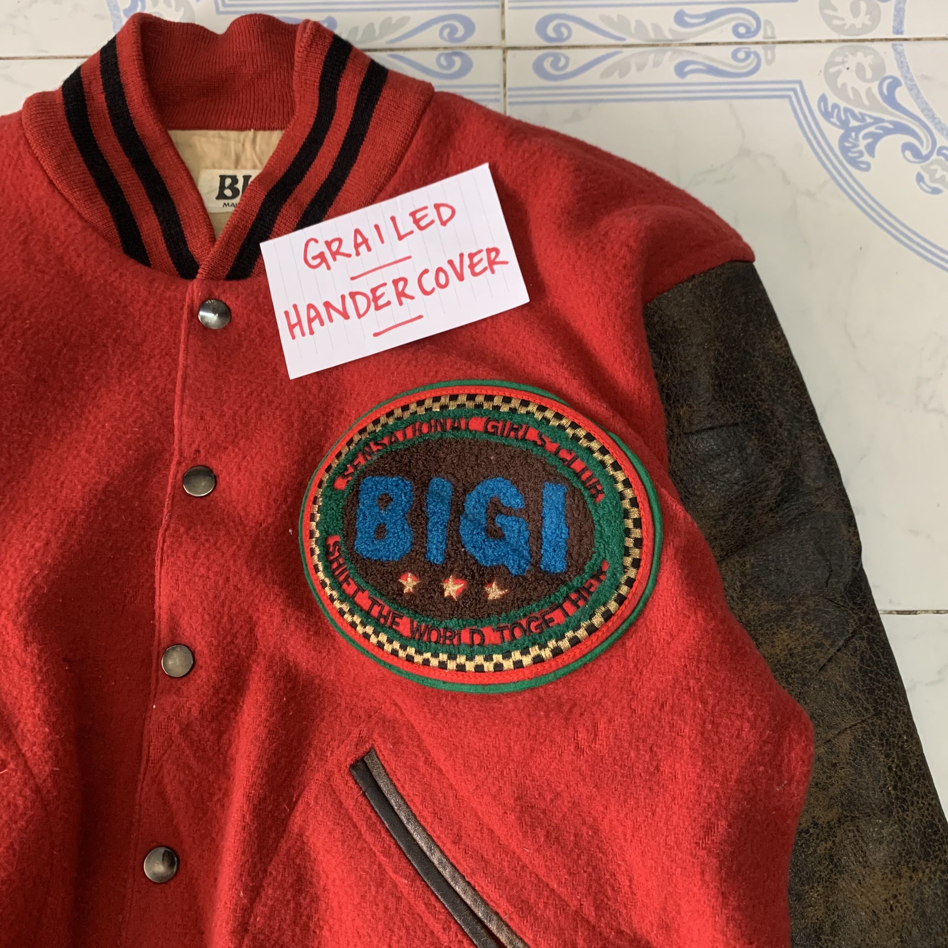 BIGI Vtg Bigi Varsity Jacket Leather Sleeve Aerodrome Size US M / EU 48-50 / 2 - 5 Thumbnail