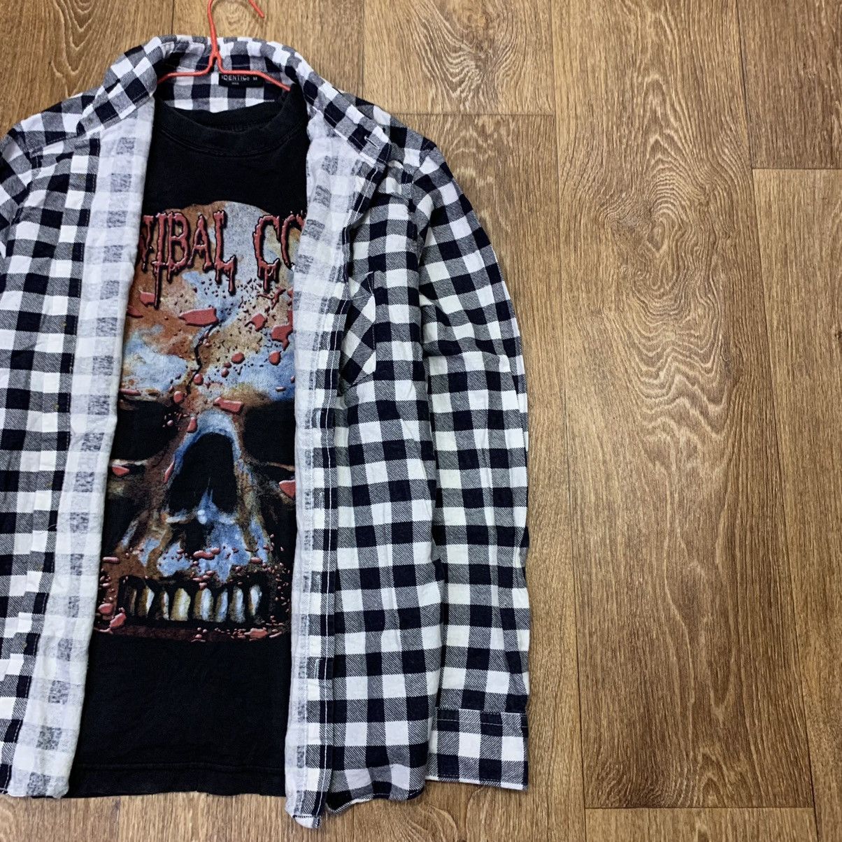 Vintage Vintage 90s Checkered Shirt Graphic Tee Grunge Skater Boxy M Size US M / EU 48-50 / 2 - 3 Thumbnail