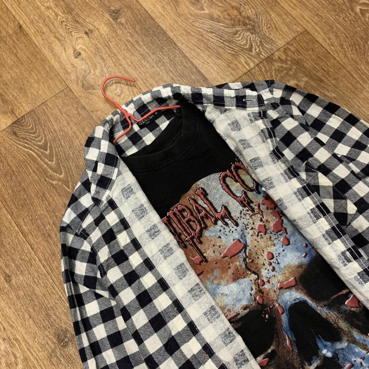 Vintage Vintage 90s Checkered Shirt Graphic Tee Grunge Skater Boxy M Size US M / EU 48-50 / 2 - 5 Thumbnail