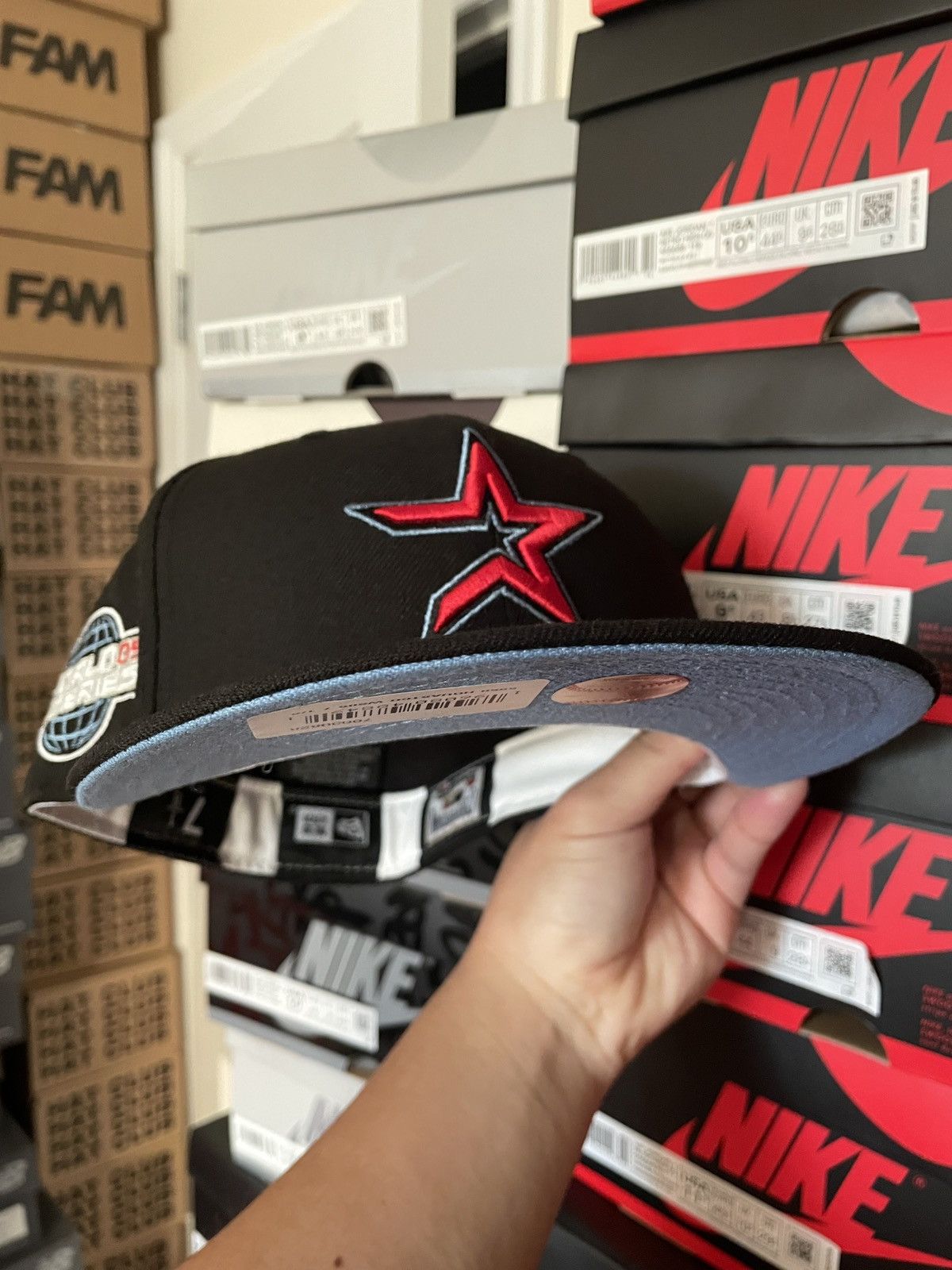 MLB × New Era 7 1/8 Black Icy Houston Astros 2005 World Series Cap City Size ONE SIZE - 7 Thumbnail