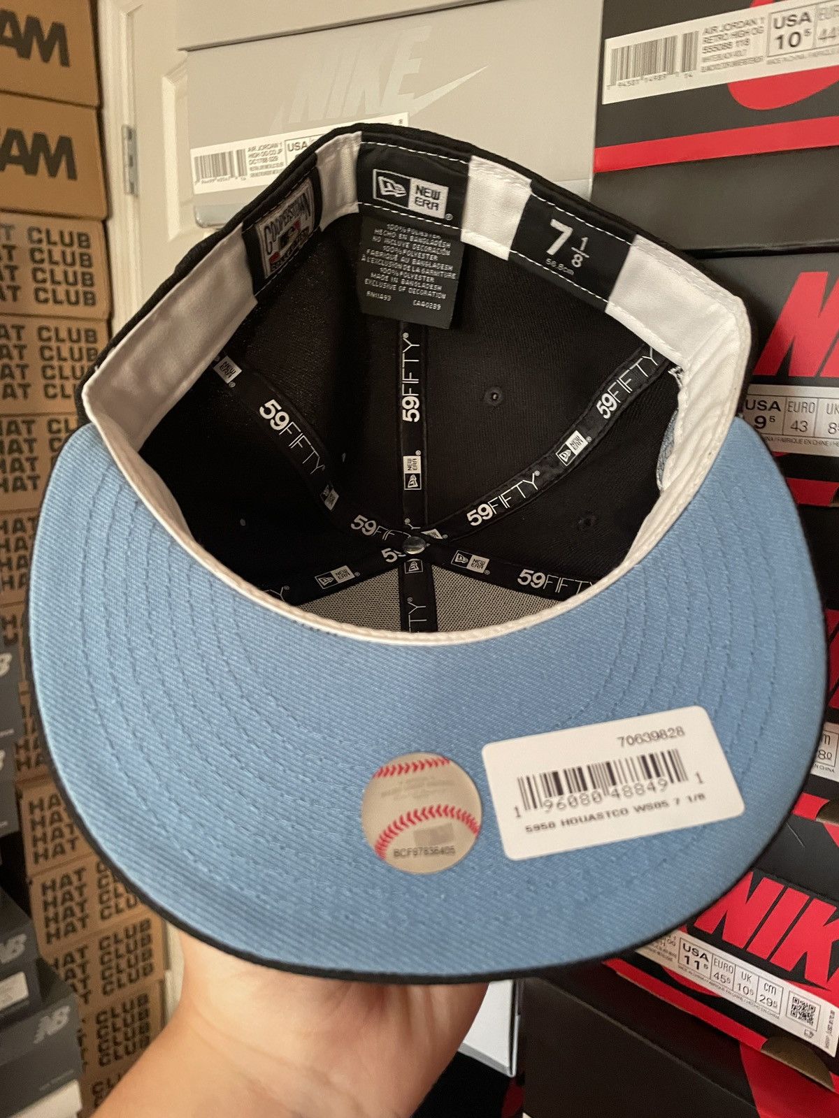 MLB × New Era 7 1/8 Black Icy Houston Astros 2005 World Series Cap City Size ONE SIZE - 6 Thumbnail