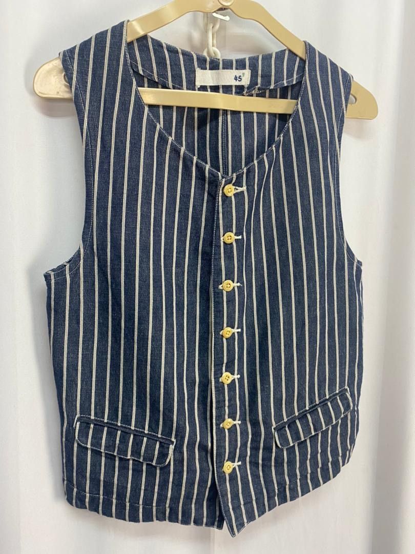 45rpm × Designer × Japanese Brand 🔥BEST OFFER 🔥45rpm stripe button up vest Size US S / EU 44-46 / 1 - 7 Thumbnail