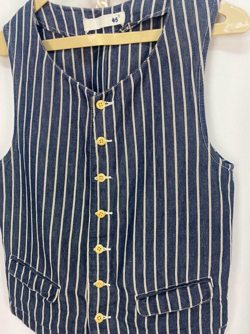 45rpm × Designer × Japanese Brand 🔥BEST OFFER 🔥45rpm stripe button up vest Size US S / EU 44-46 / 1 - 8 Thumbnail
