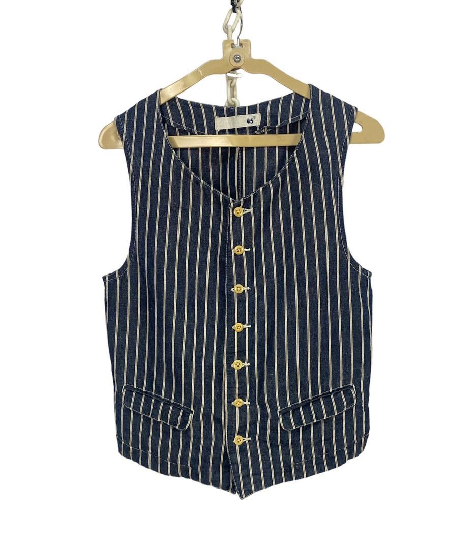 45rpm × Designer × Japanese Brand 🔥BEST OFFER 🔥45rpm stripe button up vest Size US S / EU 44-46 / 1 - 1 Thumbnail