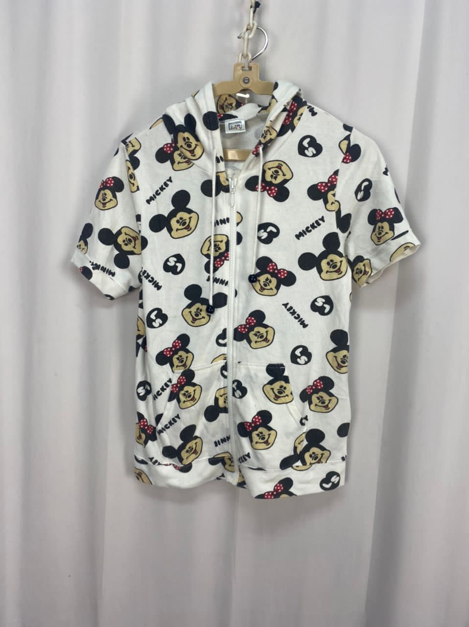 Disney × Mickey Mouse × Vintage Vintage Mickey Mouse fullprint zipper hoodie shorts sleeve Size S / US 4 / IT 40 - 8 Thumbnail