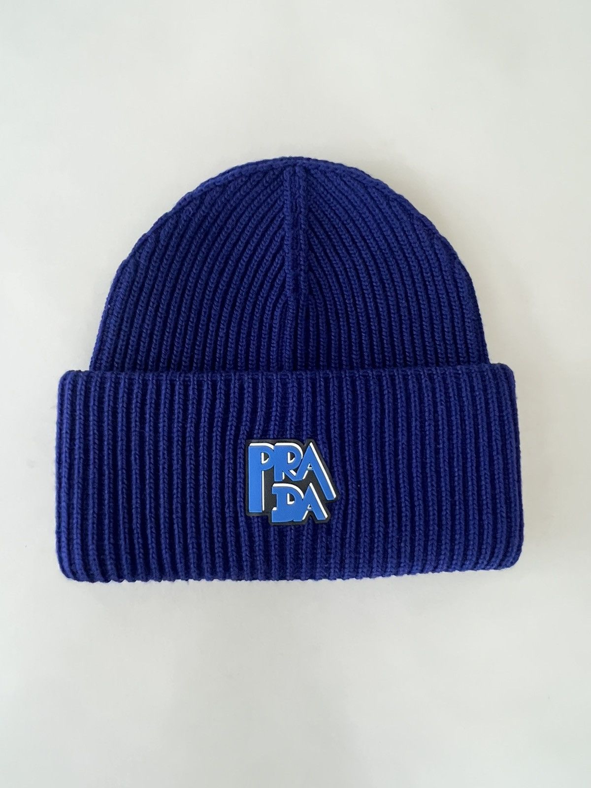 Prada Prada Logo Wool Mohair Beanie Hat Size ONE SIZE - 1 Thumbnail