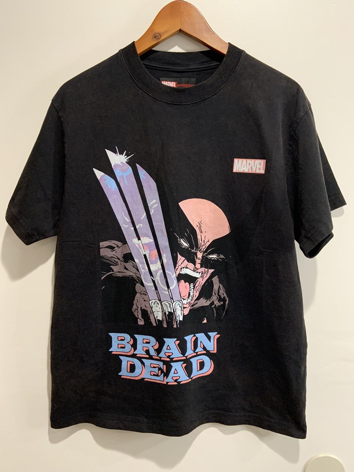 Brain Dead × Marvel Comics WOLVERINE VS. HULK T-SHIRT - WASHED BLACK Size US S / EU 44-46 / 1 - 1 Thumbnail