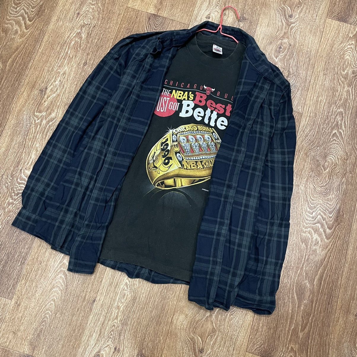 Vintage Vintage 90s Oversized Plaid Shirt Grunge Streetwear Faded XL Size US XL / EU 56 / 4 - 1 Thumbnail