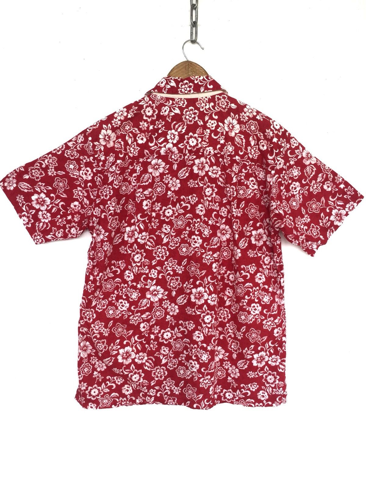 Other Simple Life Japan Red Floral Motive Hawaiian Shirt Size US M / EU 48-50 / 2 - 3 Thumbnail
